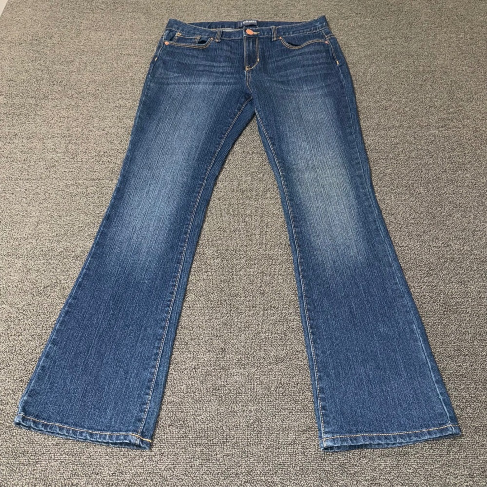 Old Navy Girls Blue Bootcut Denim Jeans Size 12 Plus Dark Wash Stretch Casual